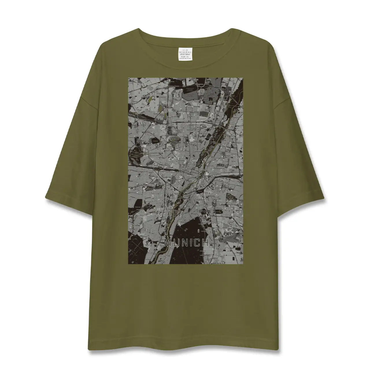 【ミュンヘン(ドイツ)】地図柄ビッグシルエットTシャツ