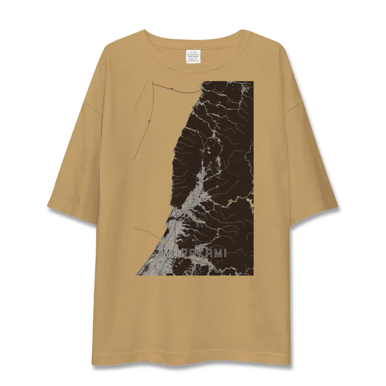 【村上(新潟県)】地図柄ビッグシルエットTシャツ