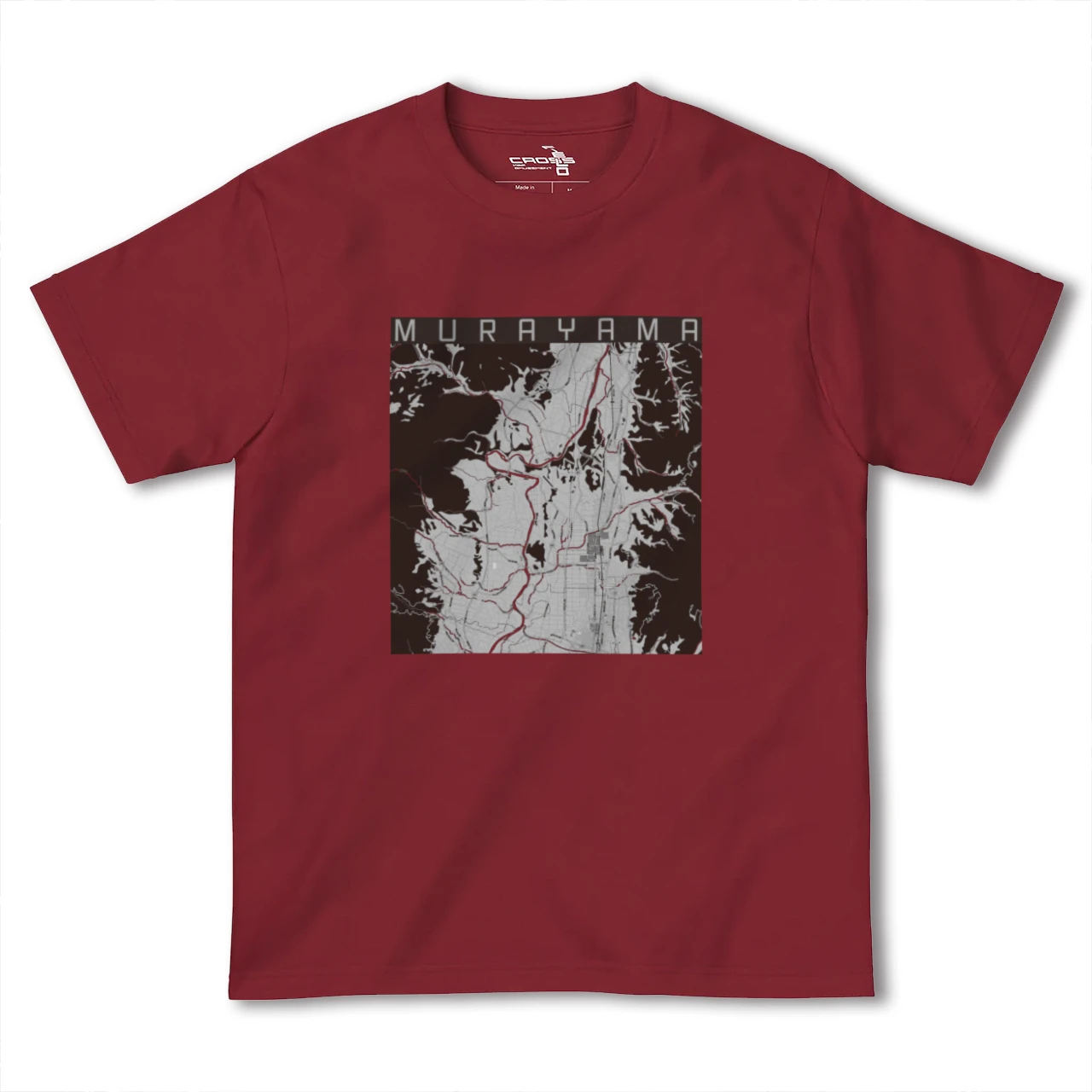 【村山(山形県)】地図柄ヘビーウェイトTシャツ