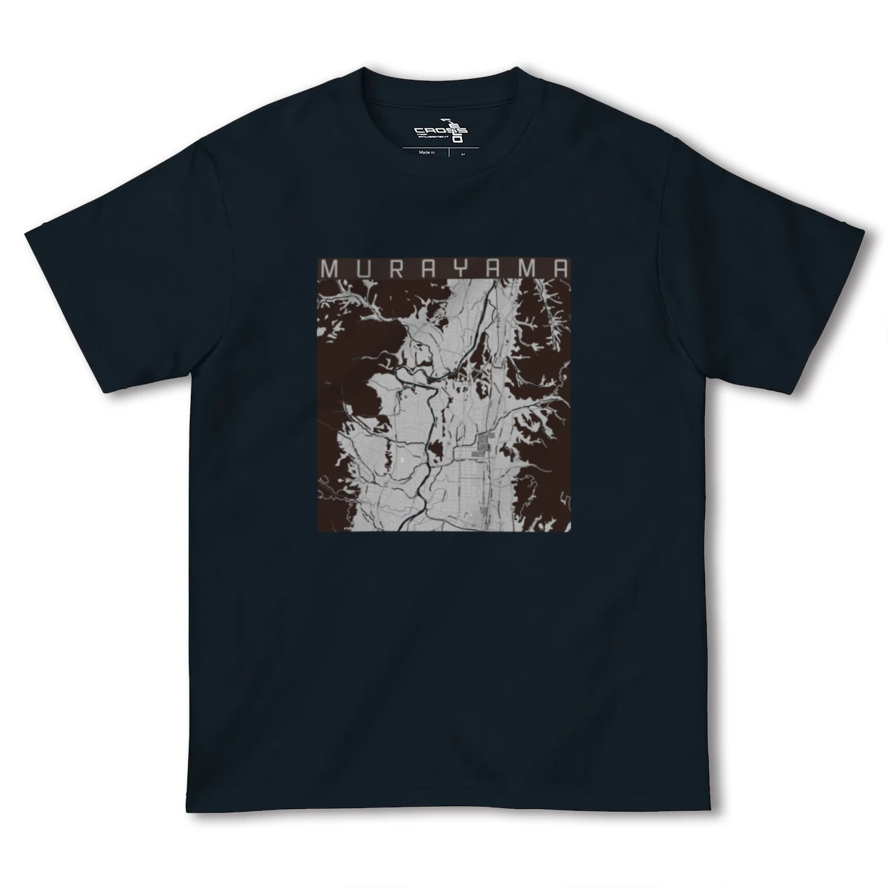 【村山(山形県)】地図柄ヘビーウェイトTシャツ