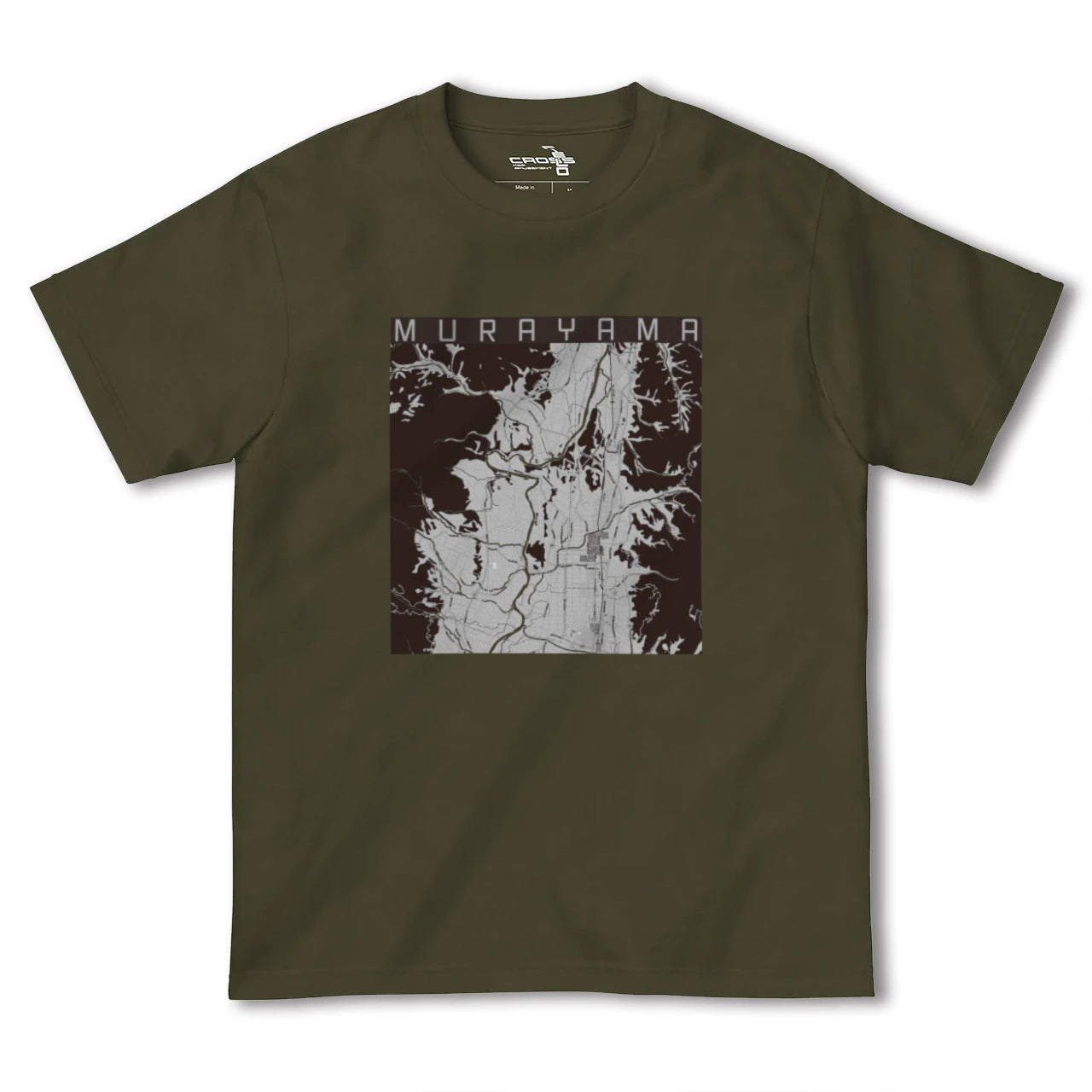 【村山(山形県)】地図柄ヘビーウェイトTシャツ