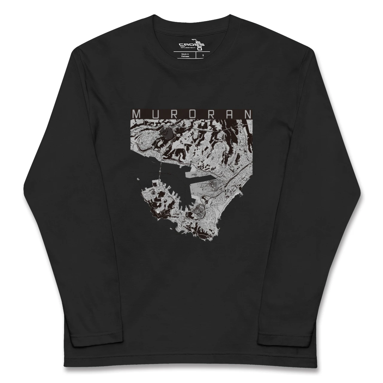 【室蘭(北海道)】地図柄ロングスリーブTシャツ