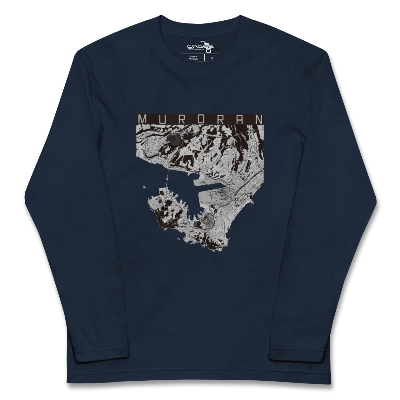 【室蘭(北海道)】地図柄ロングスリーブTシャツ