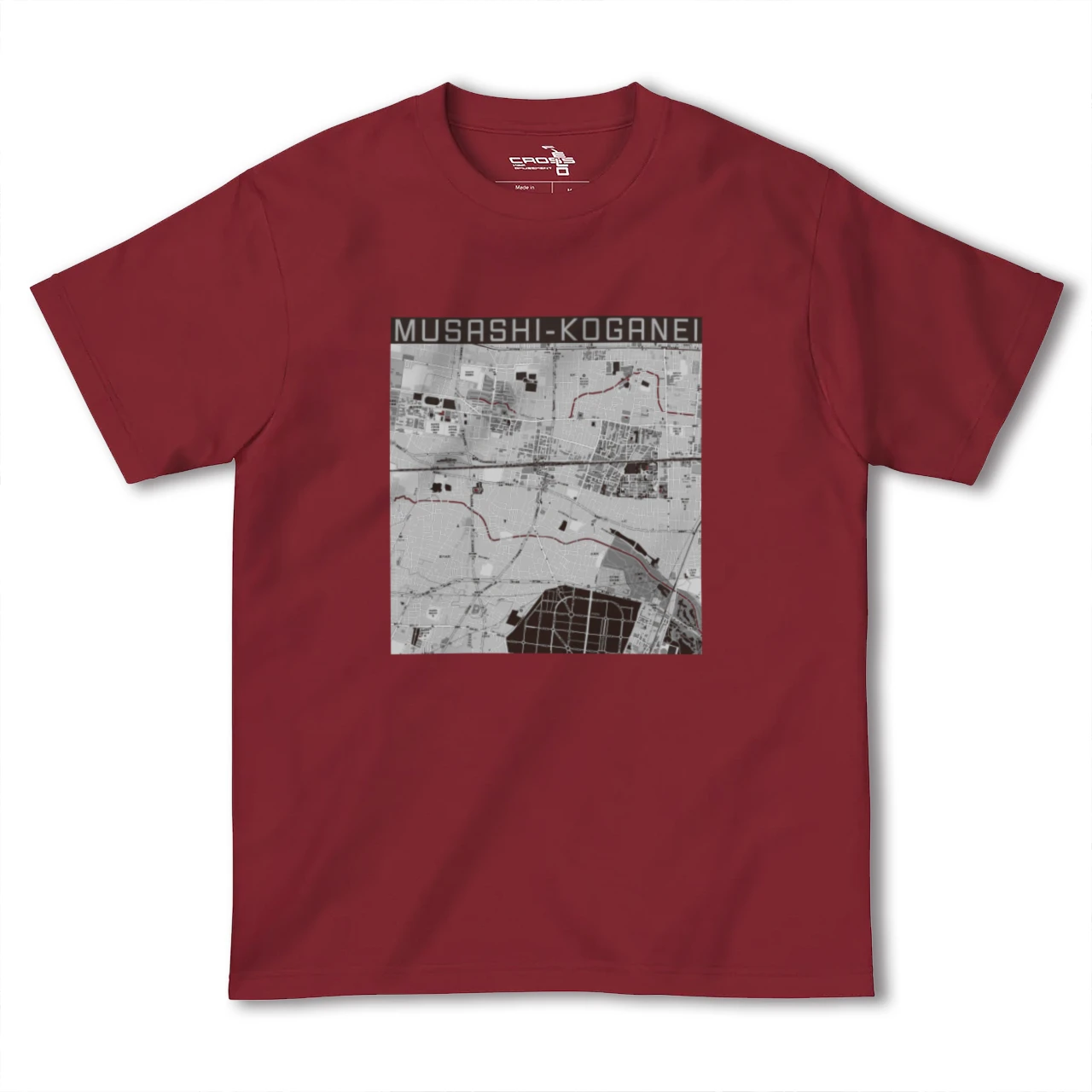 【武蔵小金井(東京都)】地図柄ヘビーウェイトTシャツ