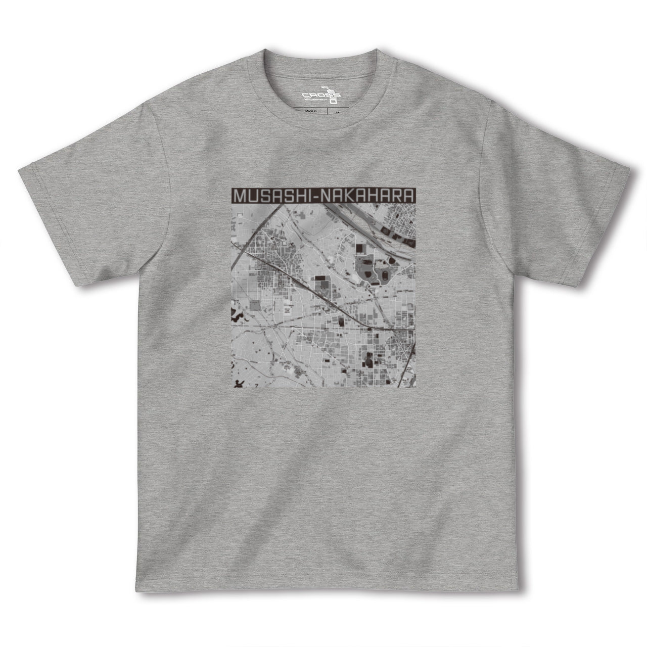 【武蔵中原(神奈川県)】地図柄ヘビーウェイトTシャツ