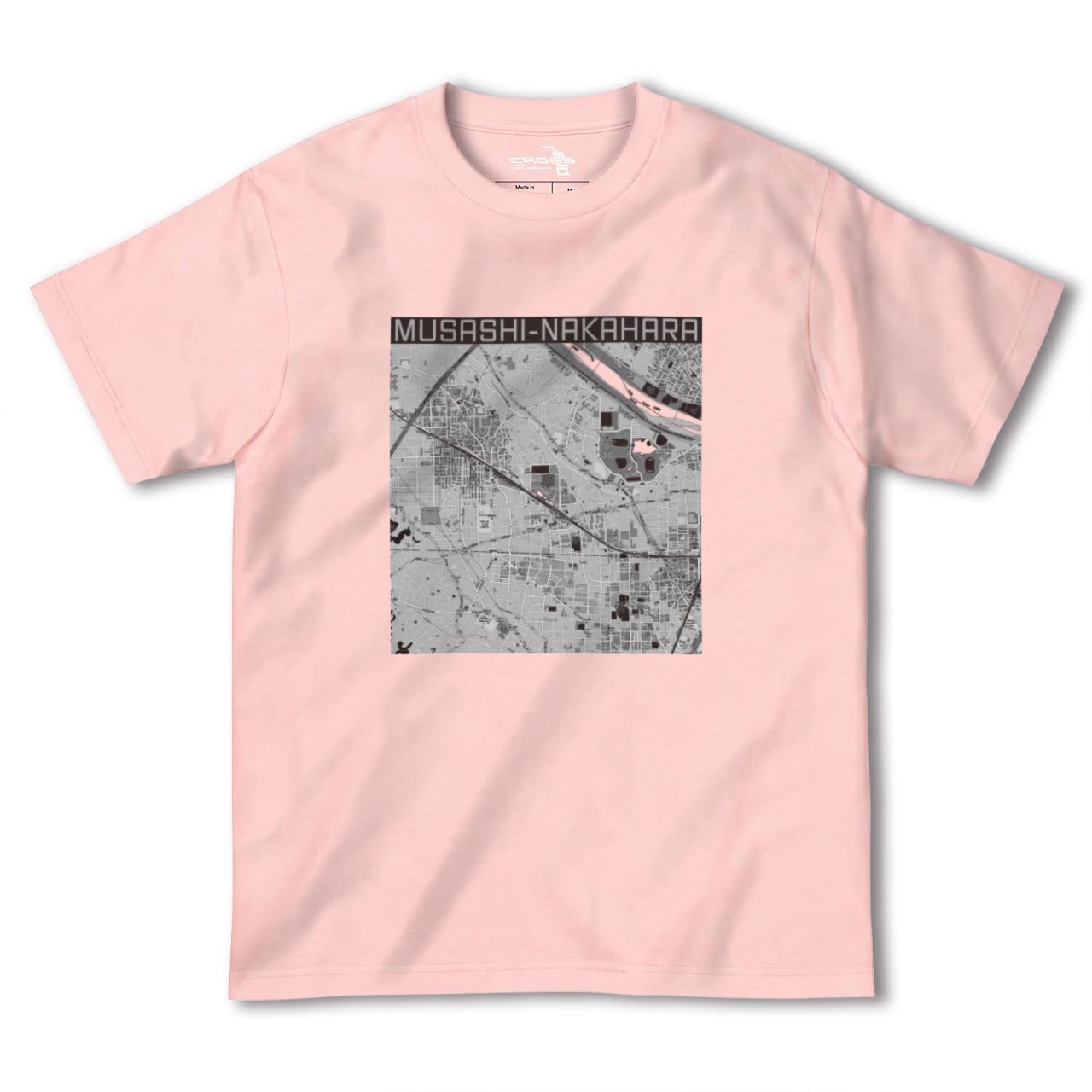 【武蔵中原(神奈川県)】地図柄ヘビーウェイトTシャツ