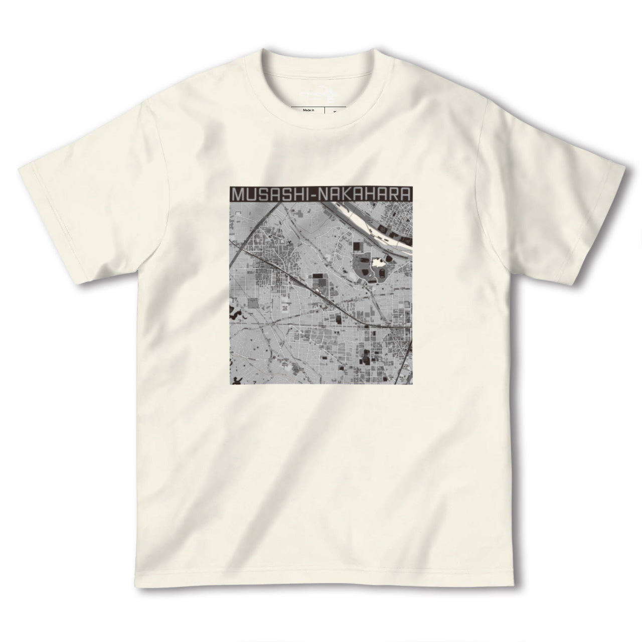 【武蔵中原(神奈川県)】地図柄ヘビーウェイトTシャツ