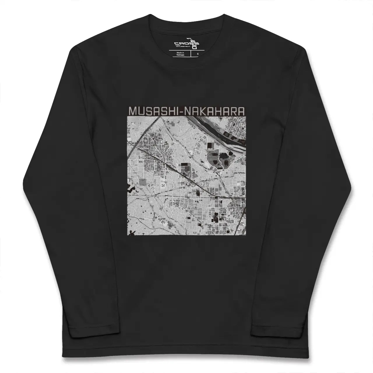 【武蔵中原(神奈川県)】地図柄ロングスリーブTシャツ