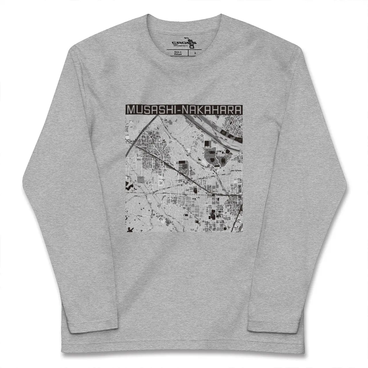 【武蔵中原(神奈川県)】地図柄ロングスリーブTシャツ