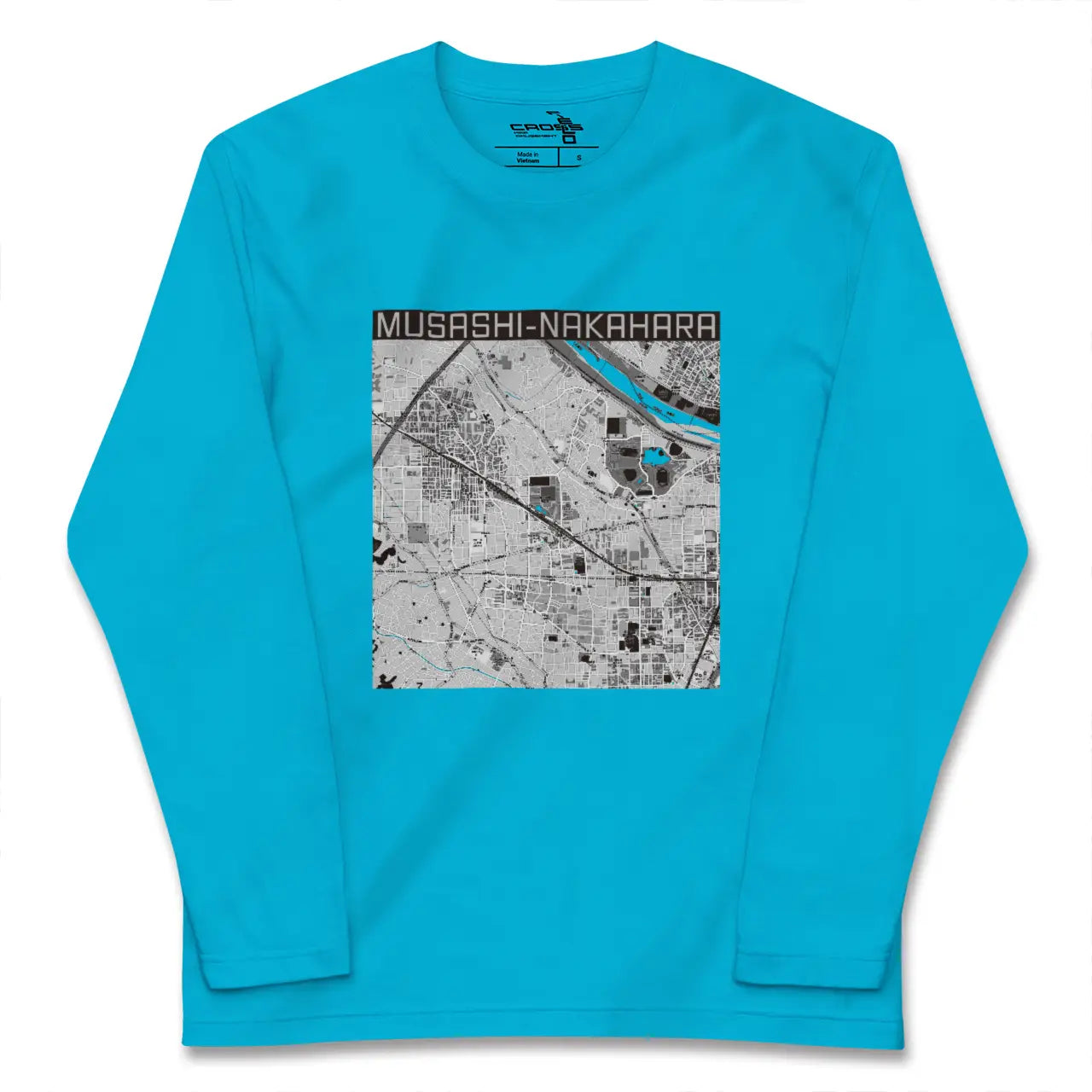 【武蔵中原(神奈川県)】地図柄ロングスリーブTシャツ