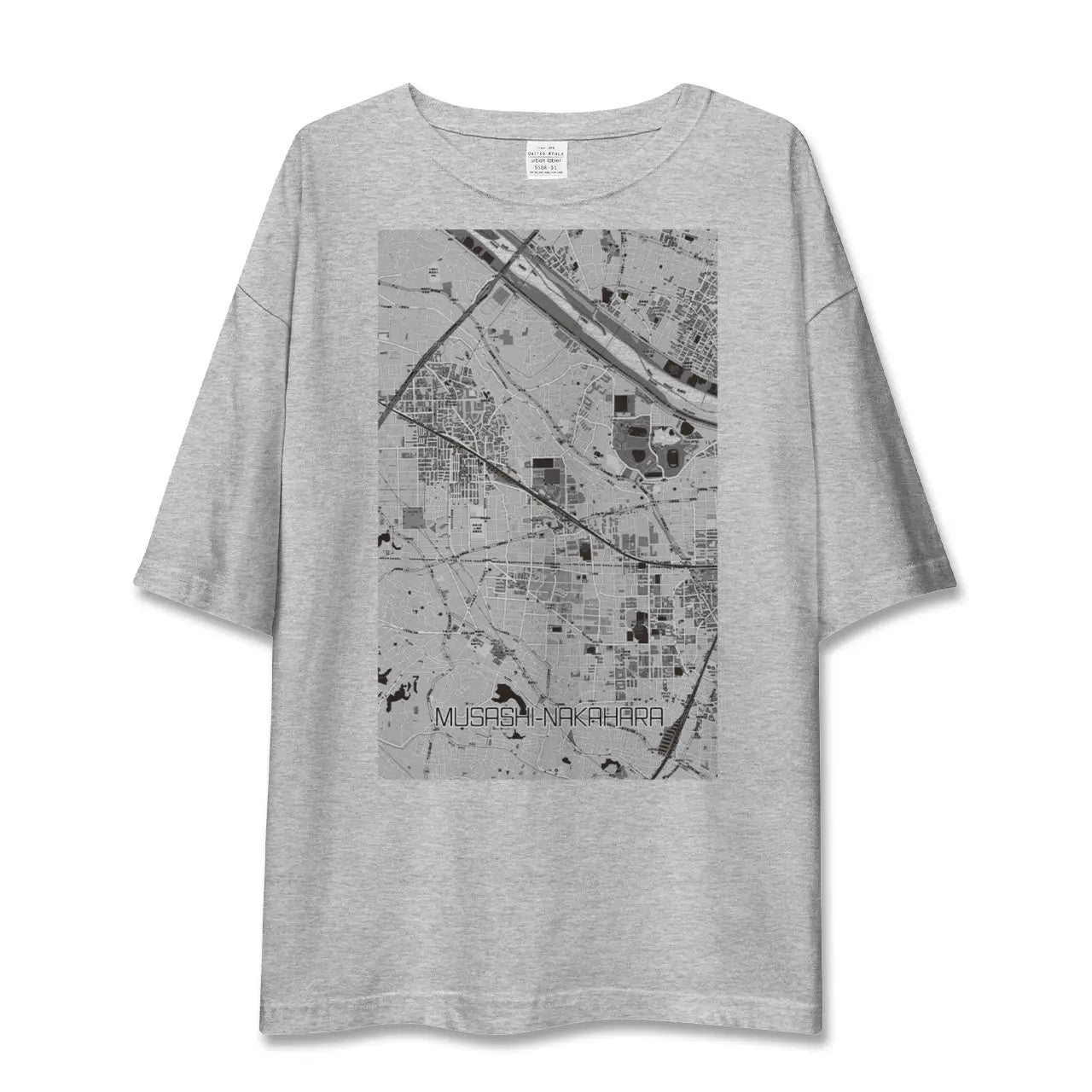【武蔵中原(神奈川県)】地図柄ビッグシルエットTシャツ