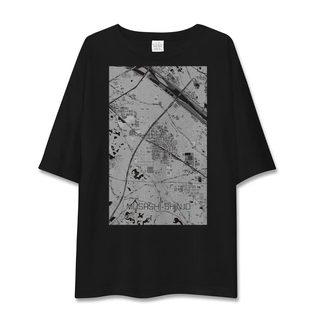 【武蔵新城(神奈川県)】地図柄ビッグシルエットTシャツ