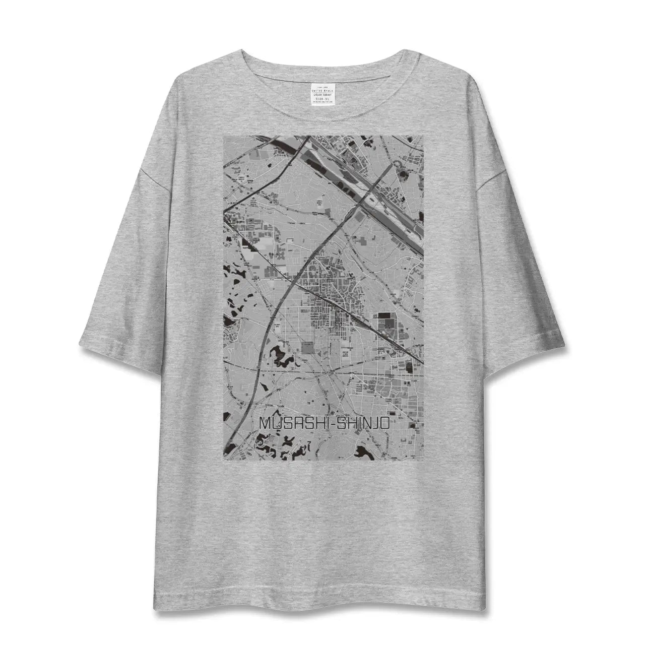 【武蔵新城(神奈川県)】地図柄ビッグシルエットTシャツ