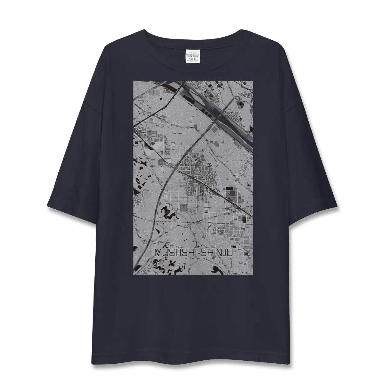 【武蔵新城(神奈川県)】地図柄ビッグシルエットTシャツ