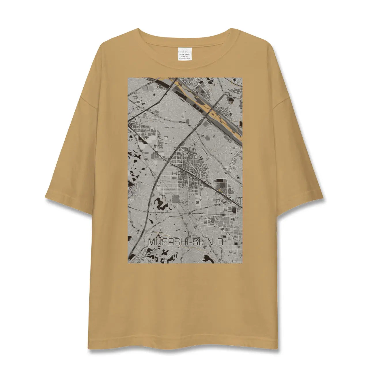 【武蔵新城(神奈川県)】地図柄ビッグシルエットTシャツ