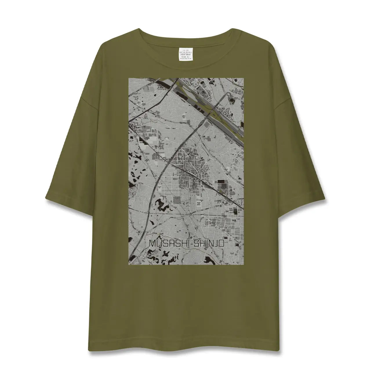 【武蔵新城(神奈川県)】地図柄ビッグシルエットTシャツ