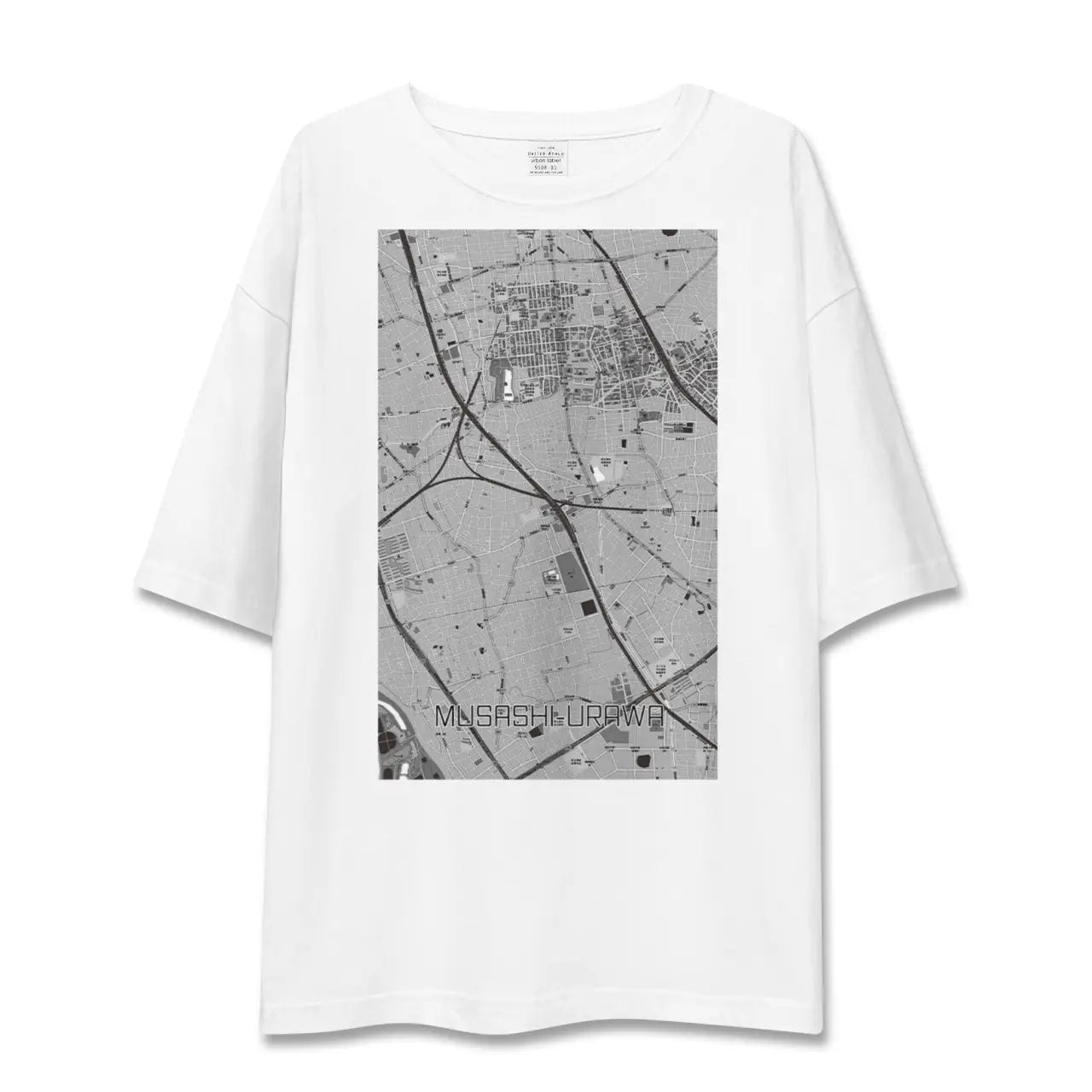 【武蔵浦和(埼玉県)】地図柄ビッグシルエットTシャツ
