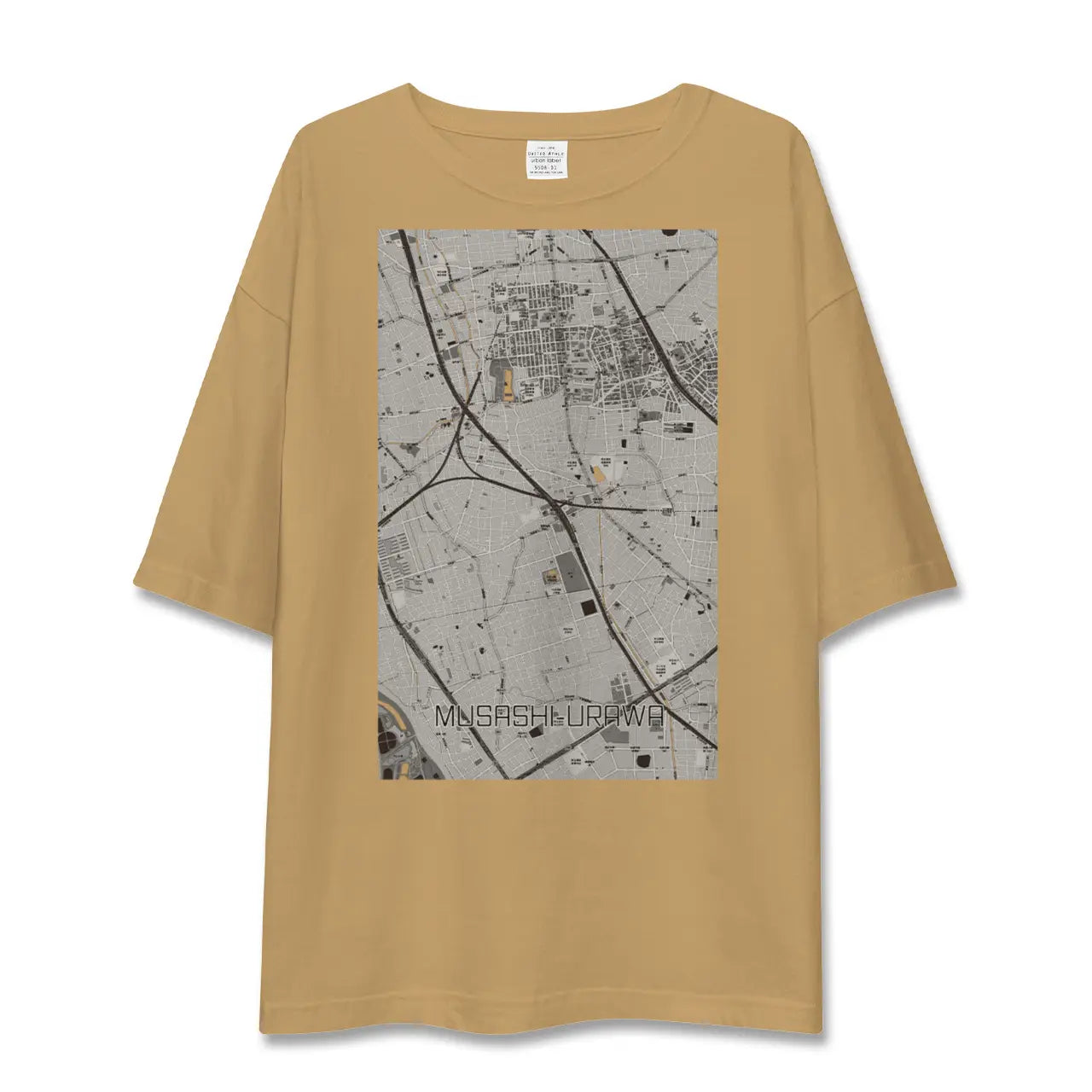 【武蔵浦和(埼玉県)】地図柄ビッグシルエットTシャツ