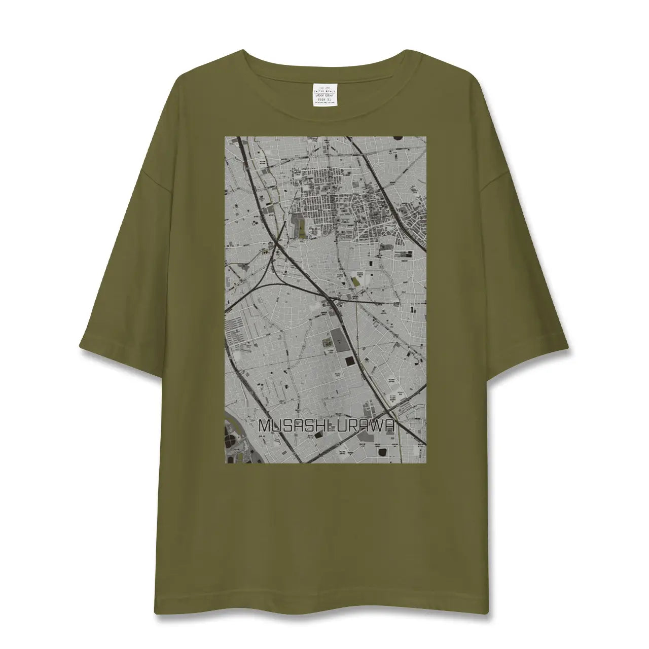 【武蔵浦和(埼玉県)】地図柄ビッグシルエットTシャツ
