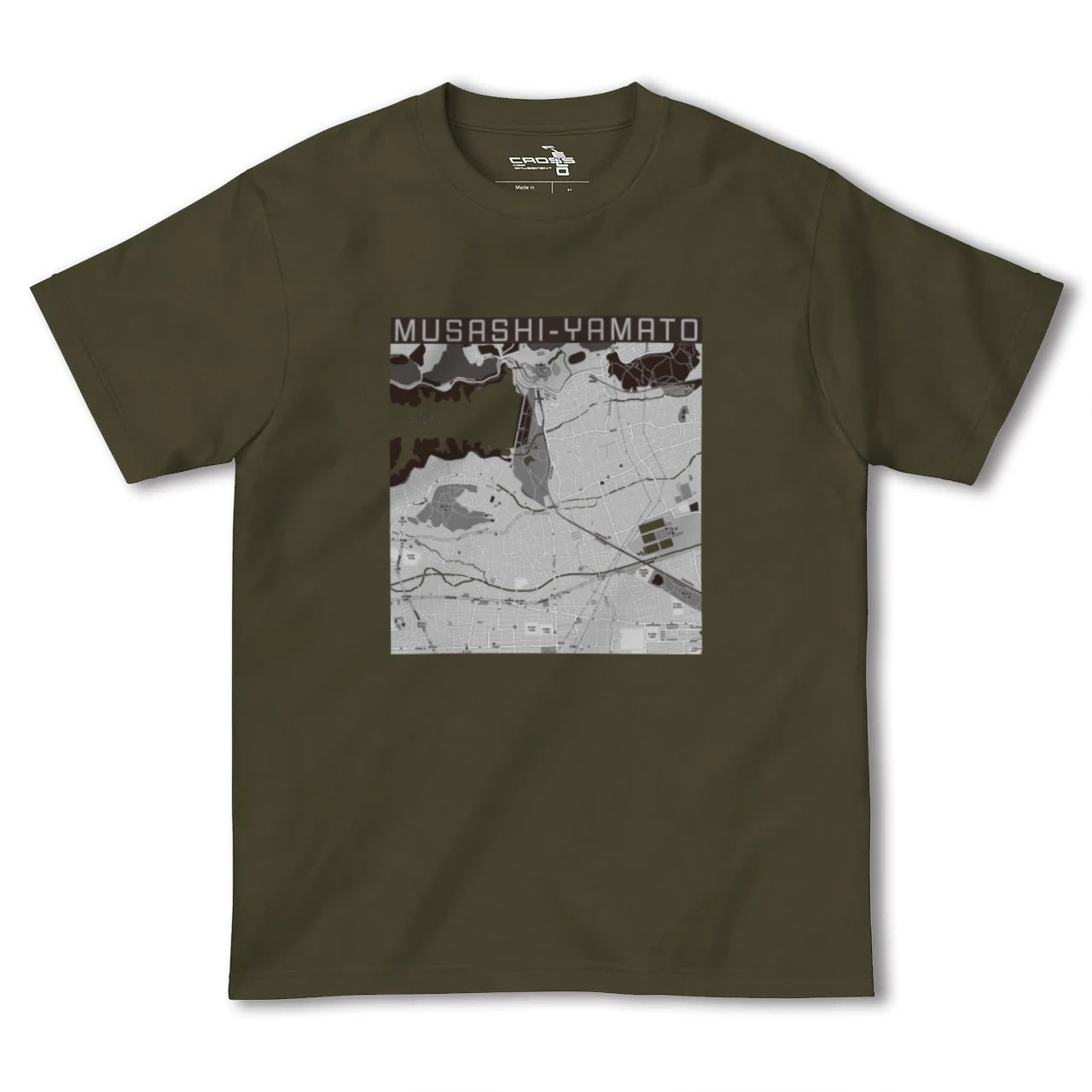 【武蔵大和(東京都)】地図柄ヘビーウェイトTシャツ