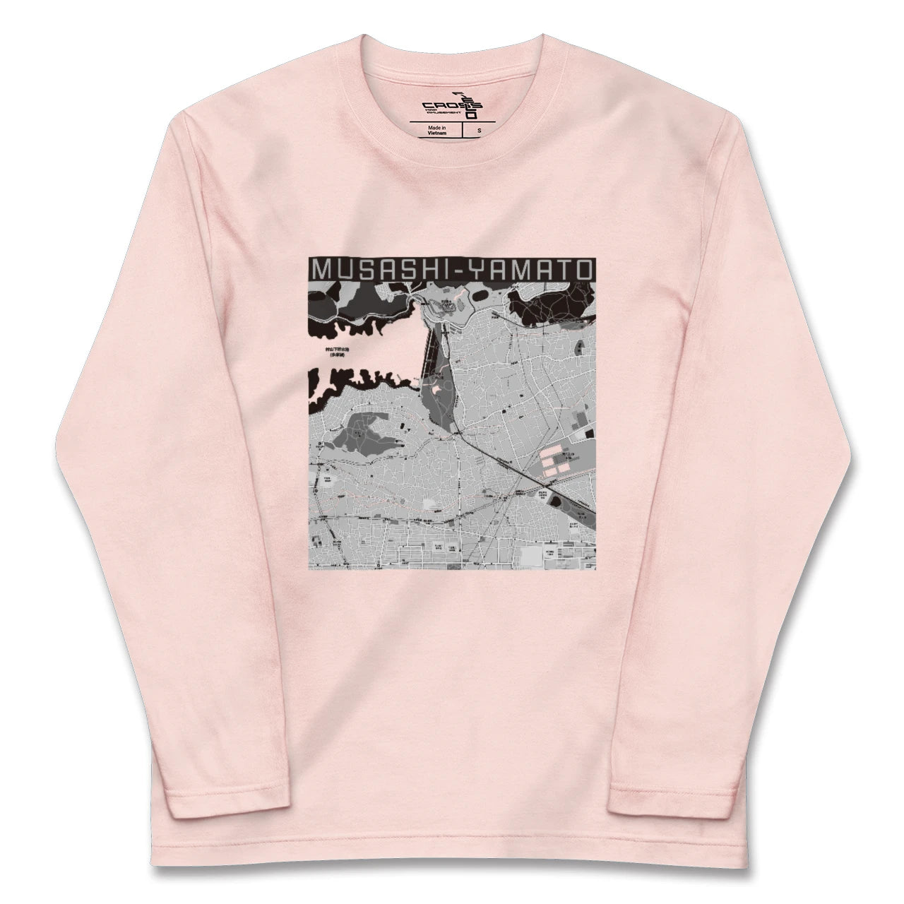 【武蔵大和(東京都)】地図柄ロングスリーブTシャツ