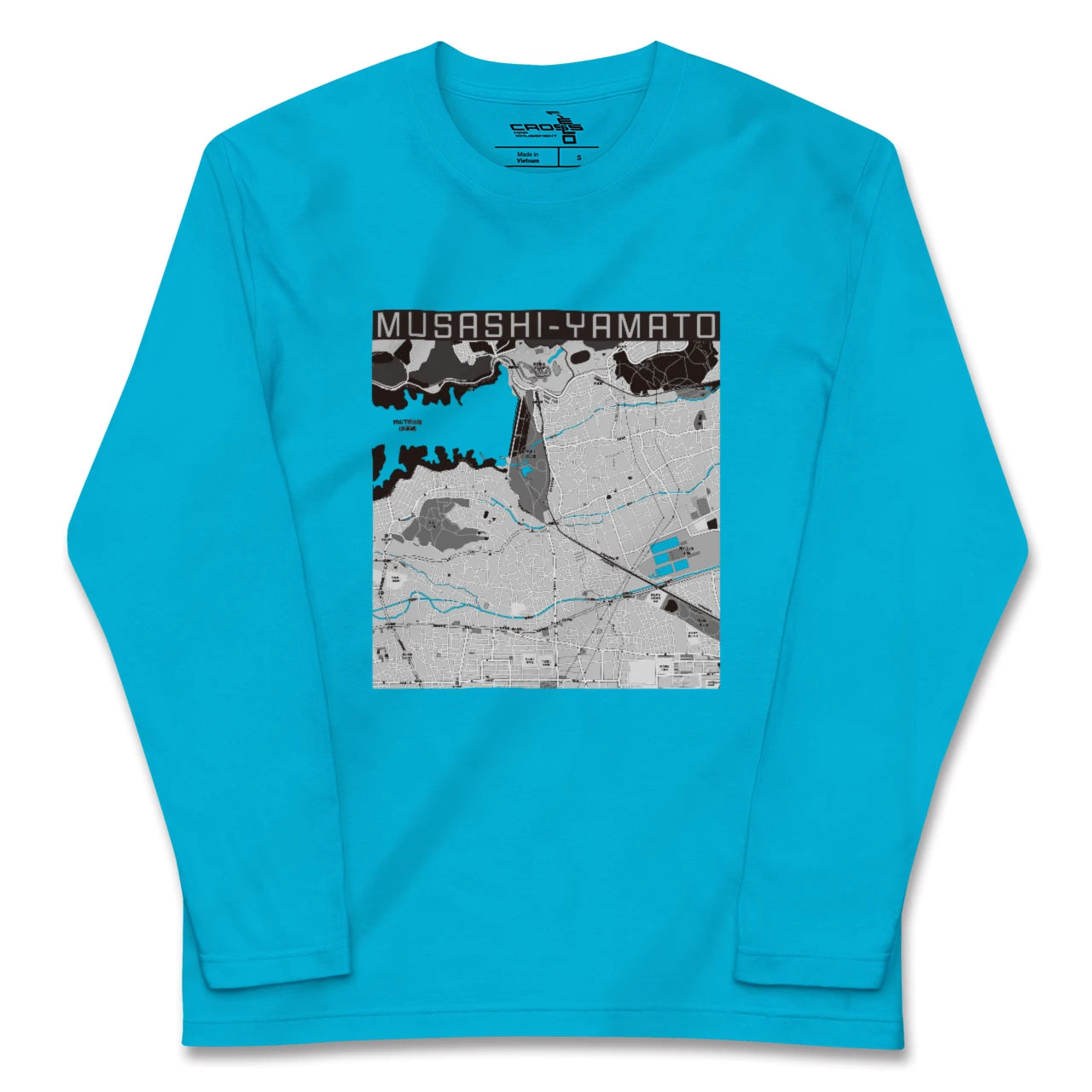 【武蔵大和(東京都)】地図柄ロングスリーブTシャツ