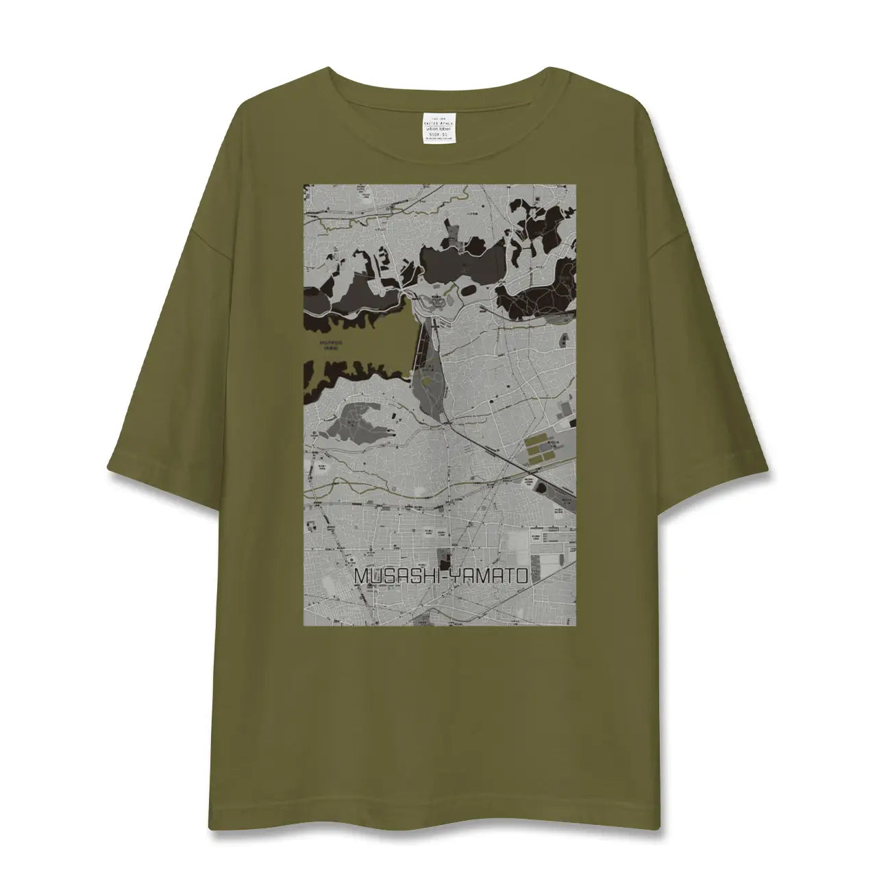 【武蔵大和(東京都)】地図柄ビッグシルエットTシャツ