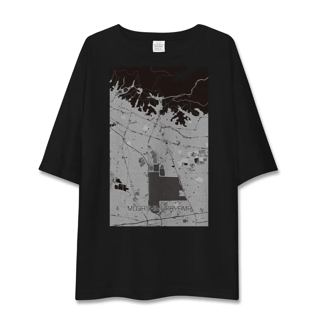 【武蔵村山(東京都)】地図柄ビッグシルエットTシャツ