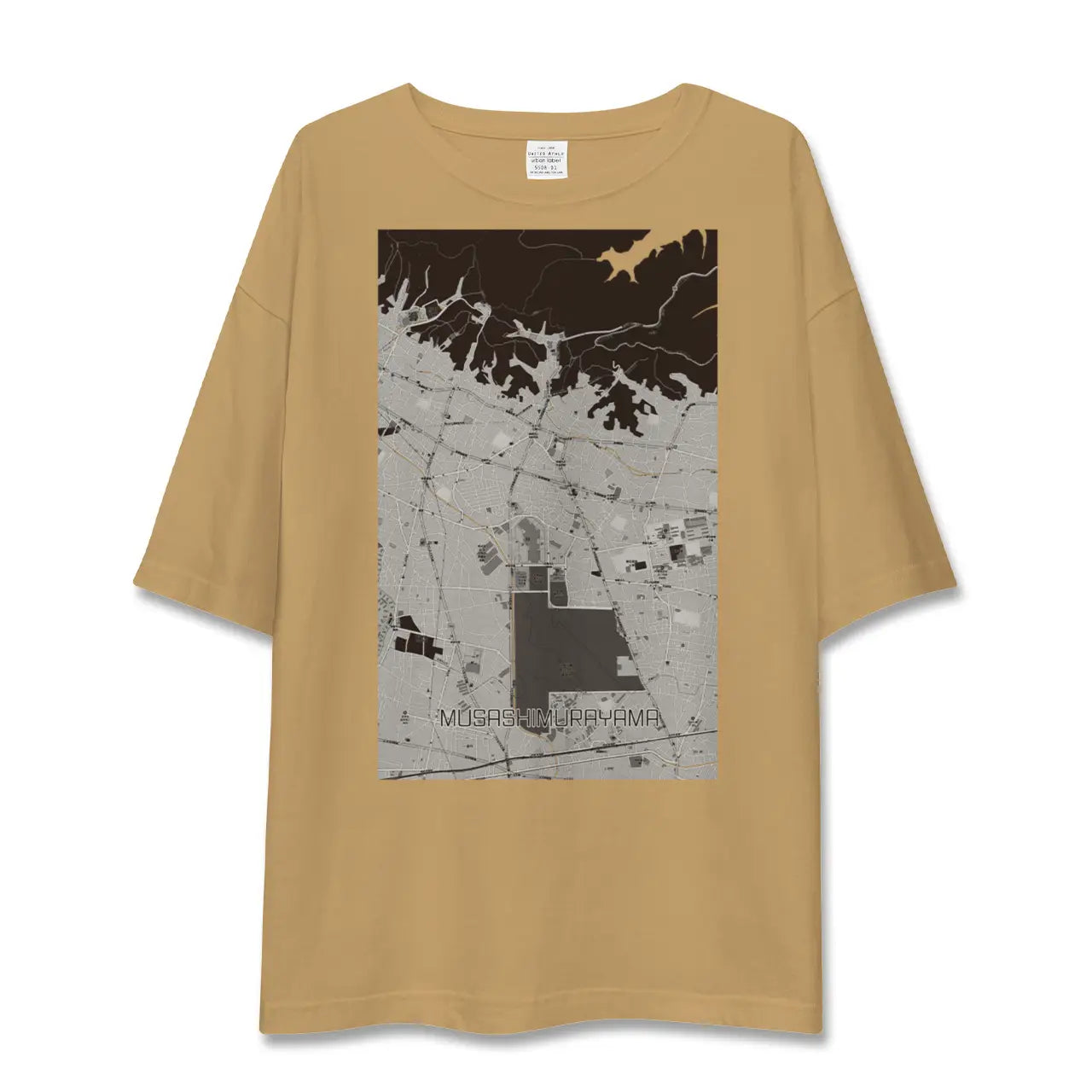 【武蔵村山(東京都)】地図柄ビッグシルエットTシャツ