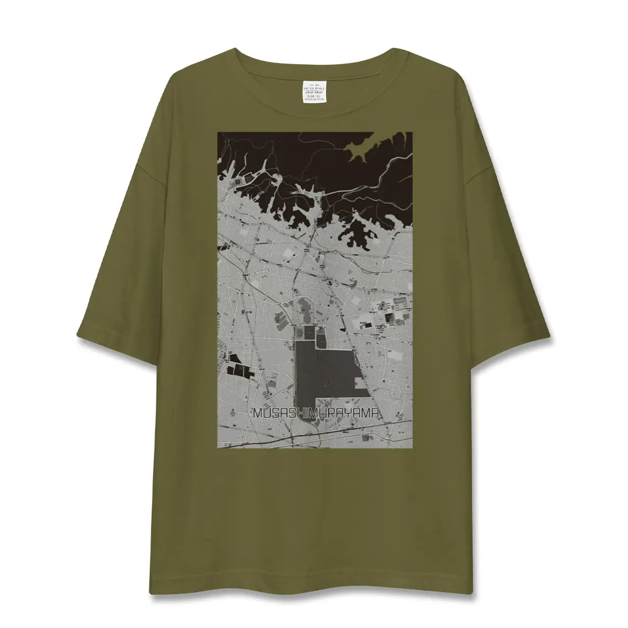 【武蔵村山(東京都)】地図柄ビッグシルエットTシャツ