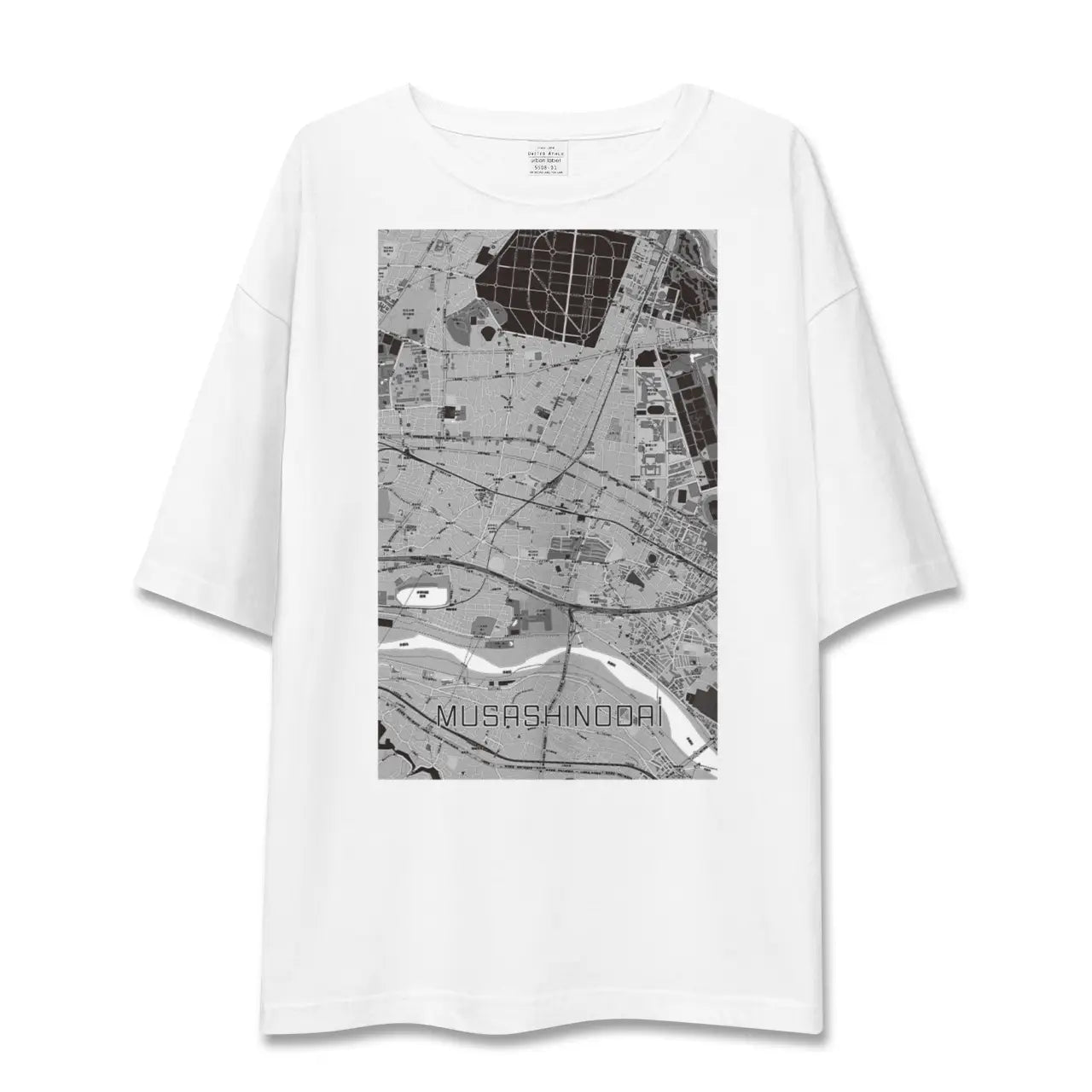 【武蔵野台(東京都)】地図柄ビッグシルエットTシャツ
