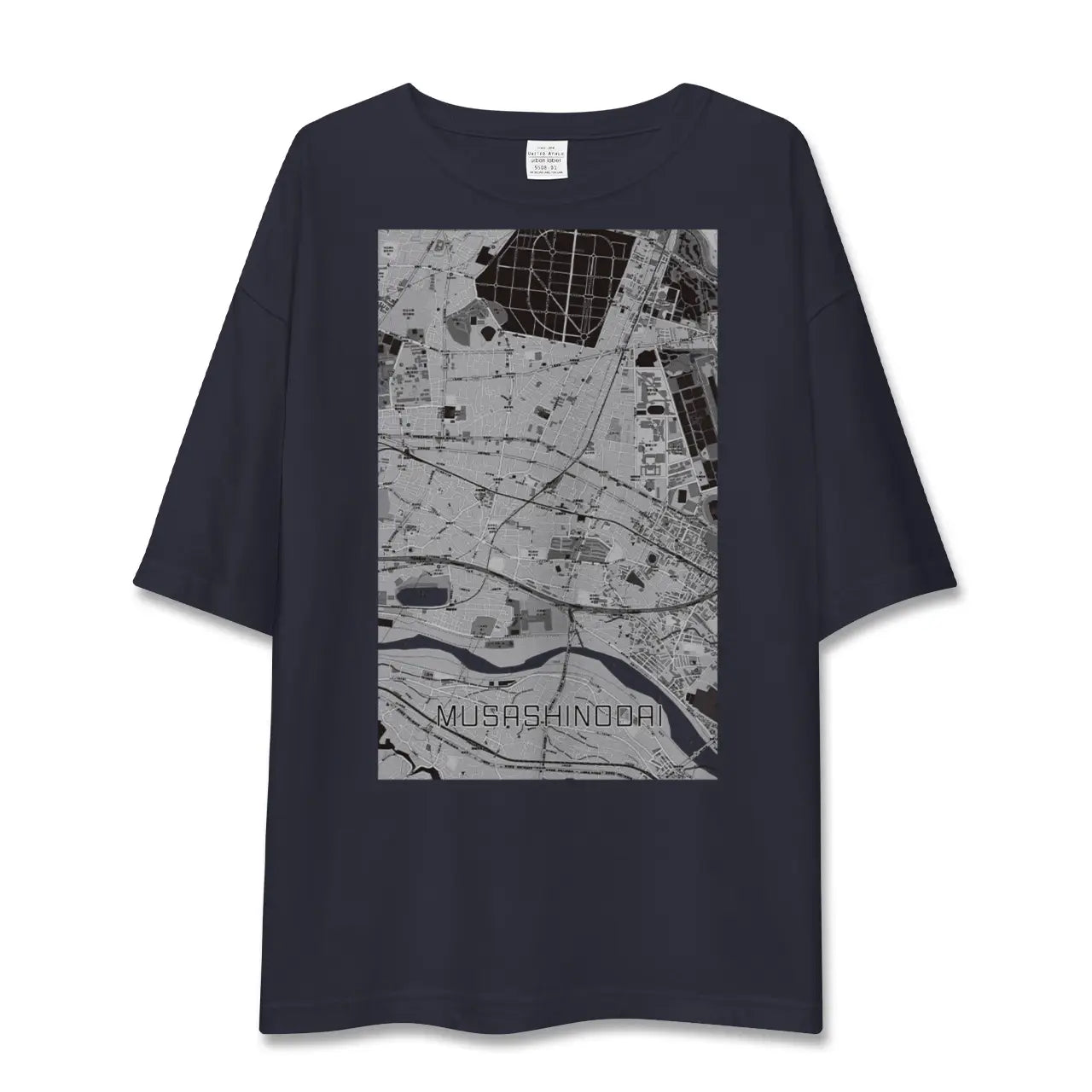 【武蔵野台(東京都)】地図柄ビッグシルエットTシャツ