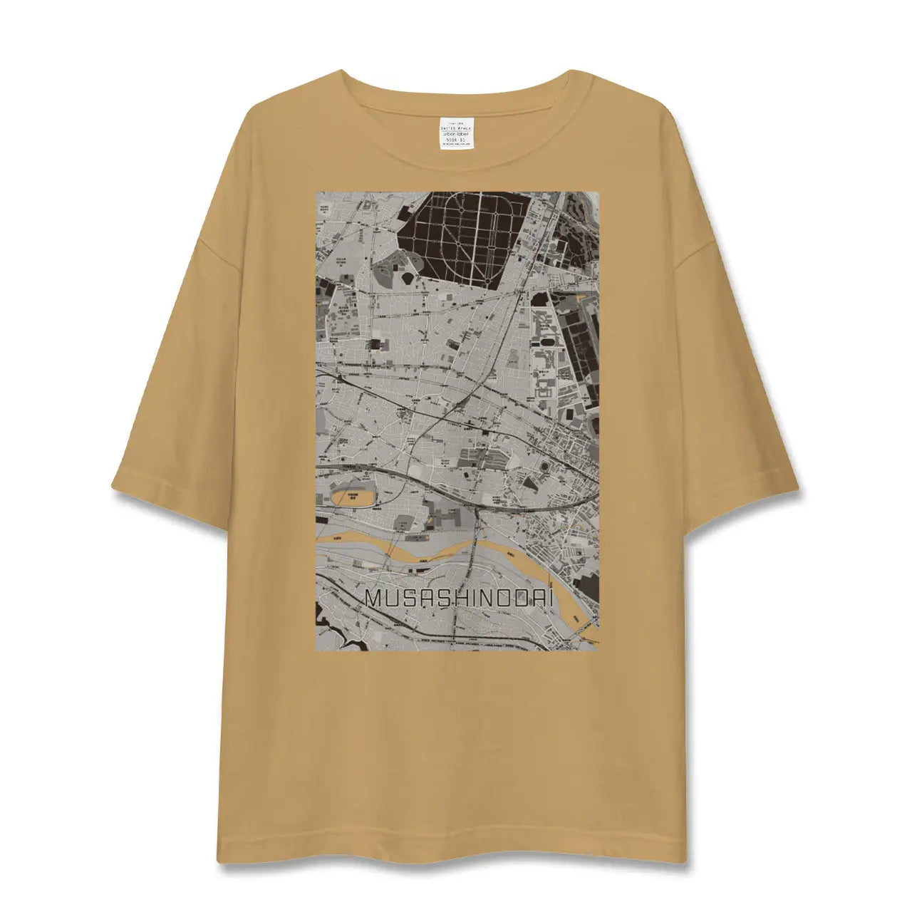 【武蔵野台(東京都)】地図柄ビッグシルエットTシャツ