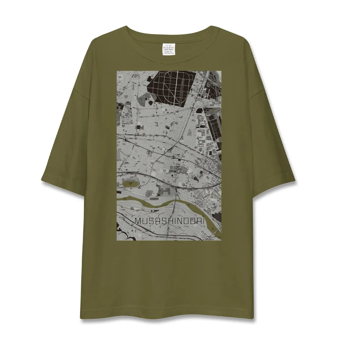 【武蔵野台(東京都)】地図柄ビッグシルエットTシャツ
