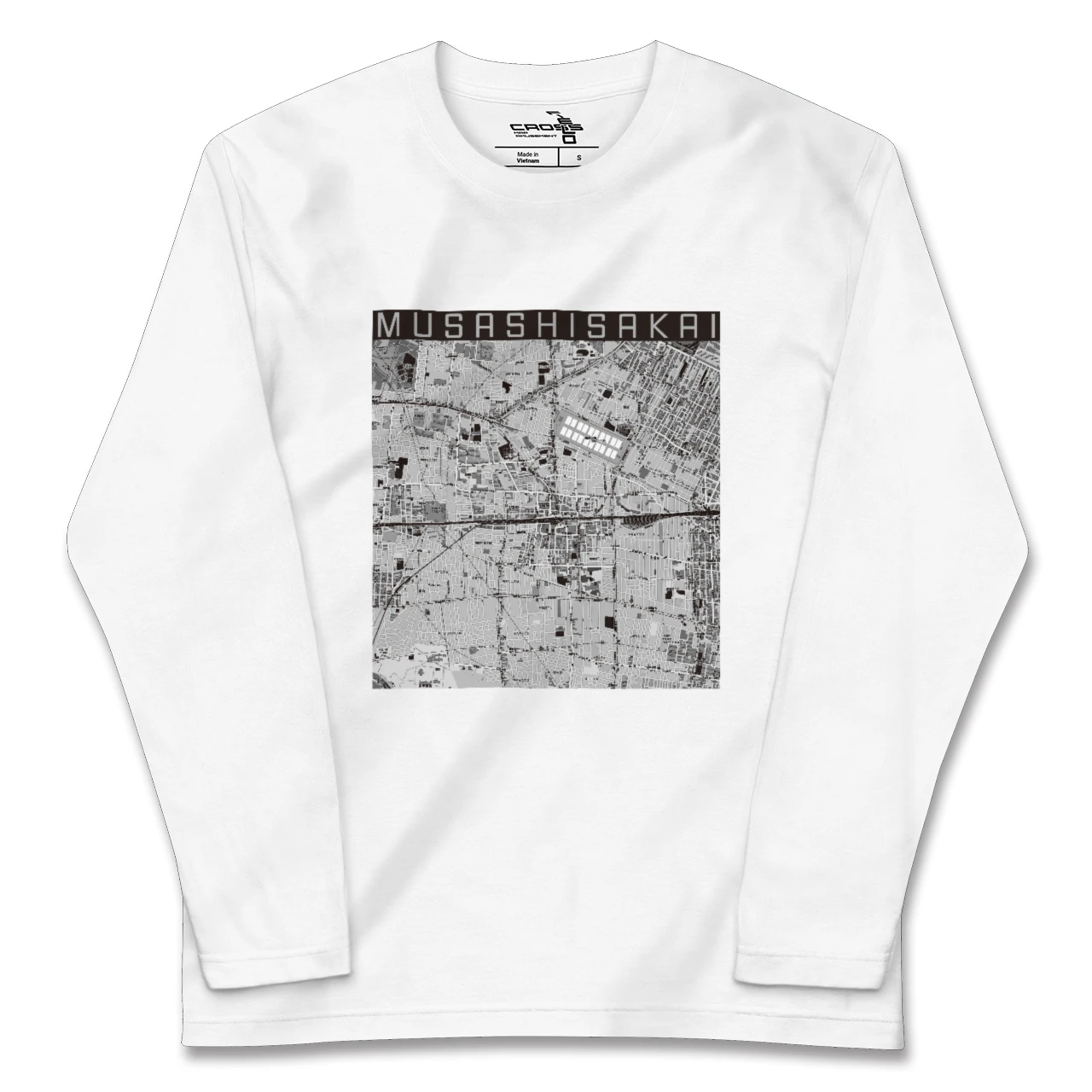 【武蔵境2(東京都)】地図柄ロングスリーブTシャツ