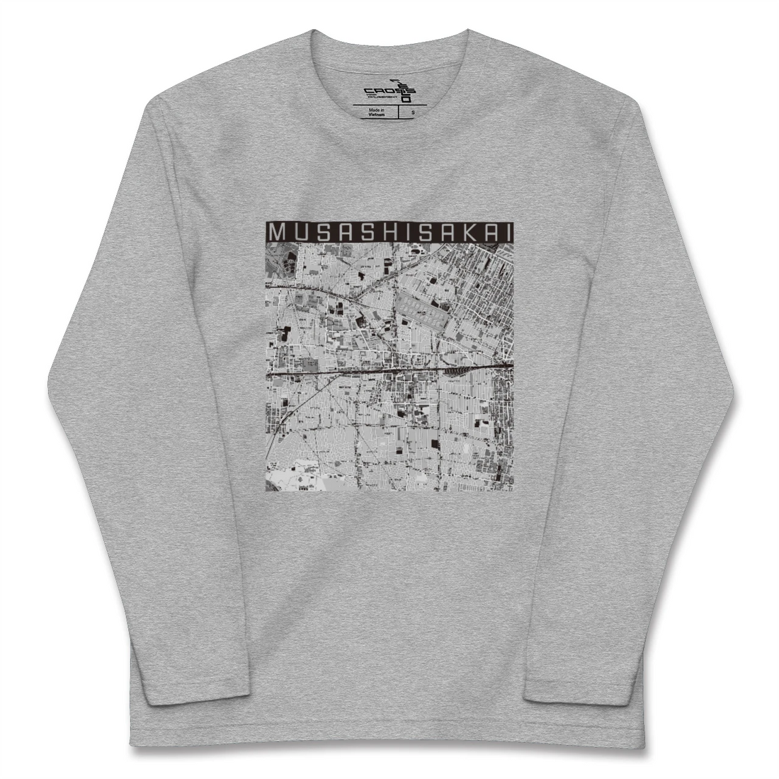 【武蔵境2(東京都)】地図柄ロングスリーブTシャツ