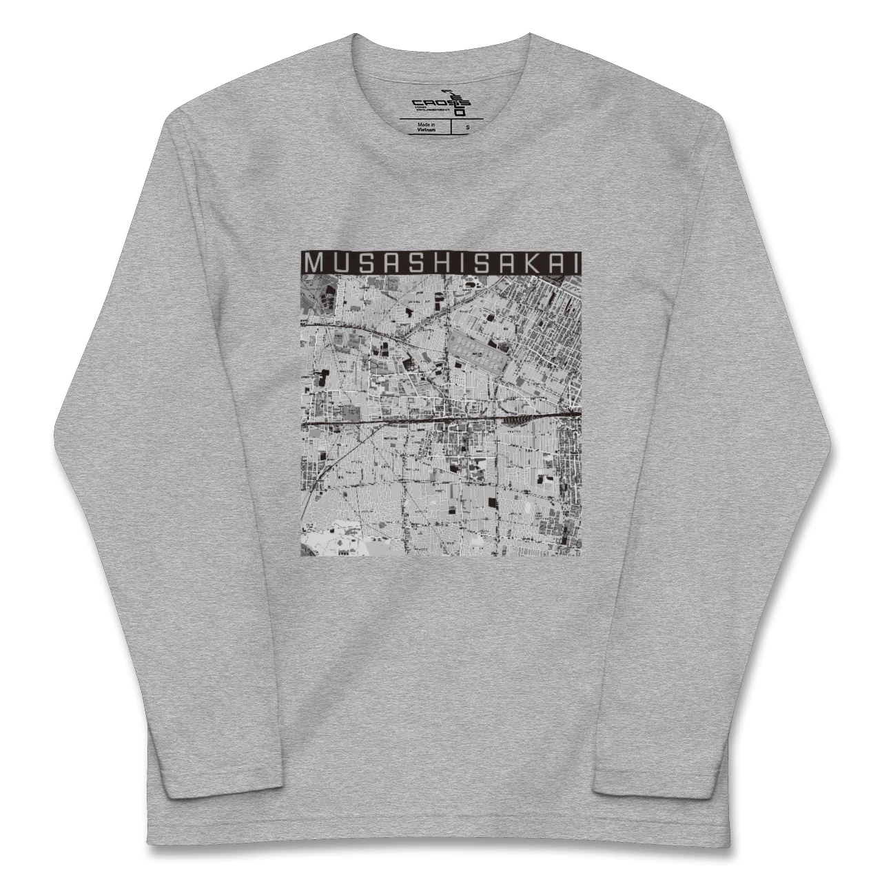 【武蔵境2(東京都)】地図柄ロングスリーブTシャツ