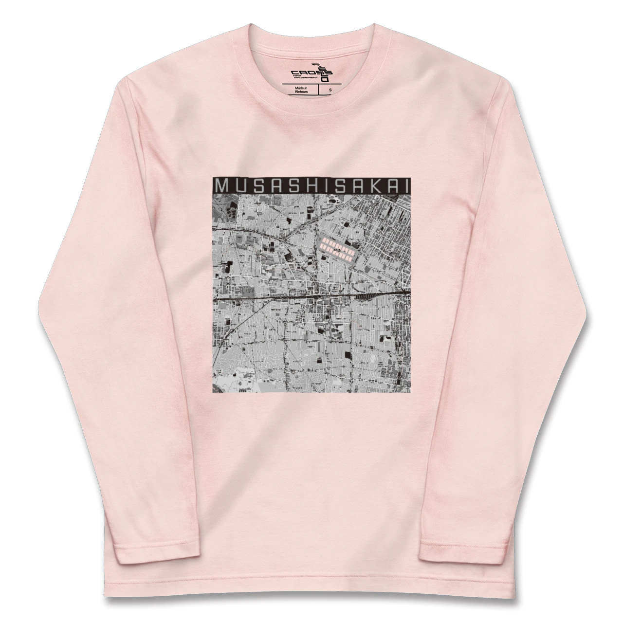 【武蔵境2(東京都)】地図柄ロングスリーブTシャツ