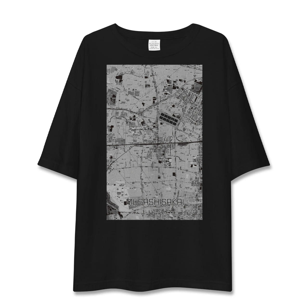 【武蔵境2(東京都)】地図柄ビッグシルエットTシャツ