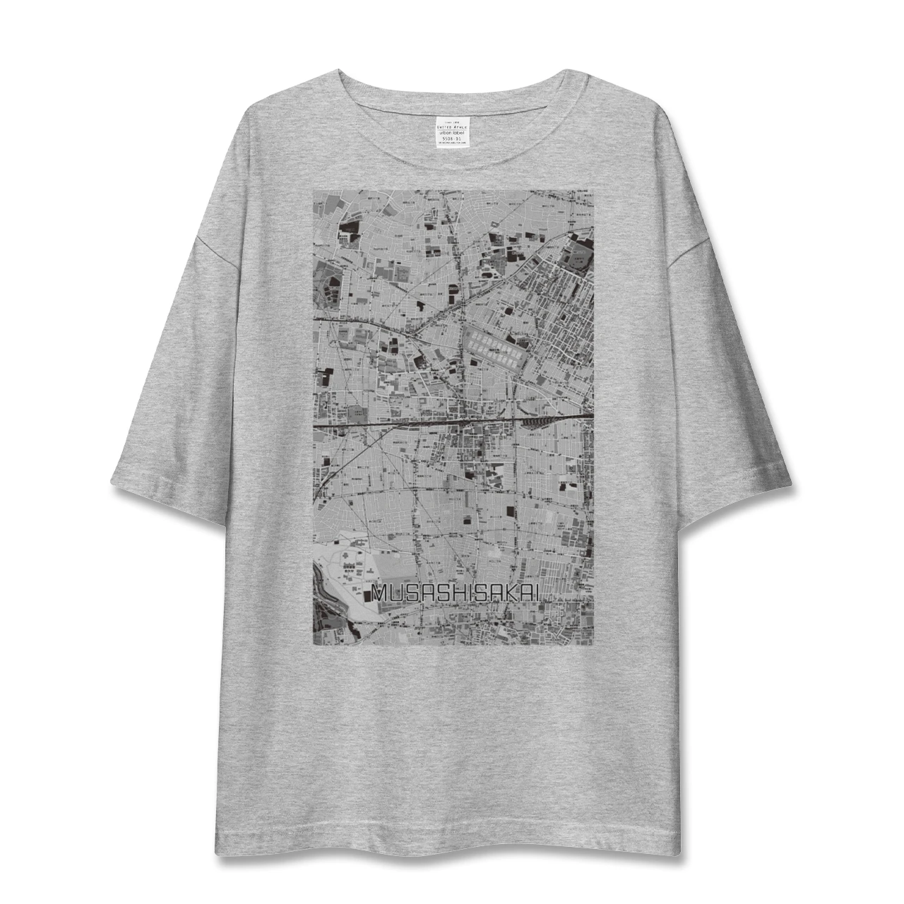 【武蔵境2(東京都)】地図柄ビッグシルエットTシャツ