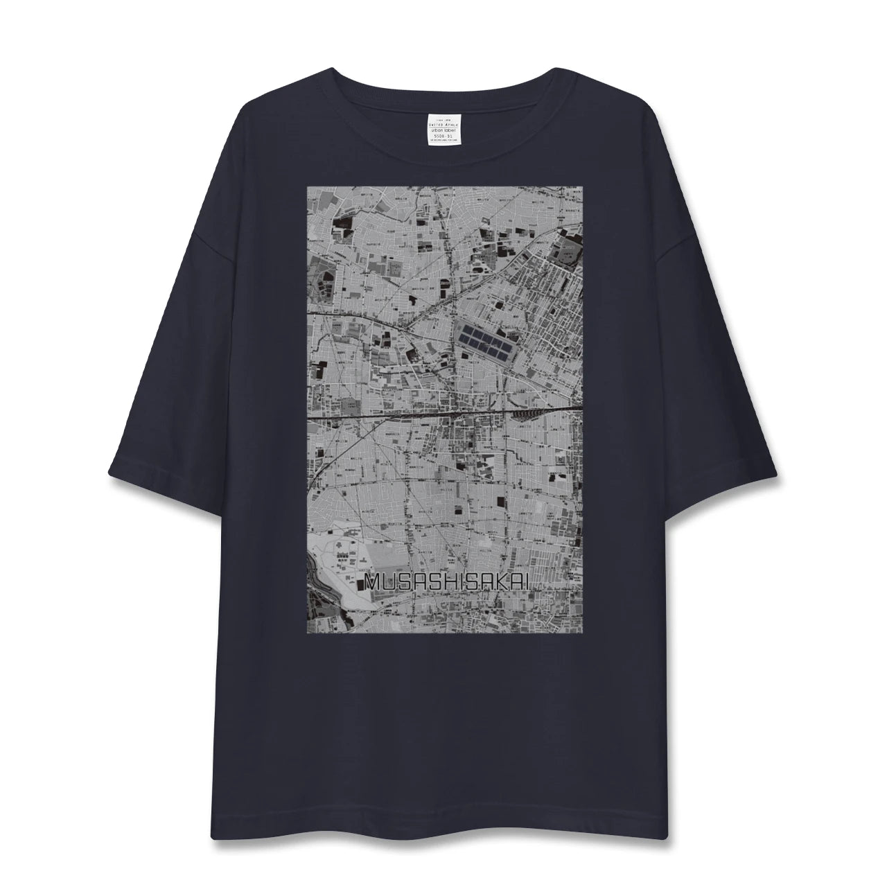 【武蔵境2(東京都)】地図柄ビッグシルエットTシャツ