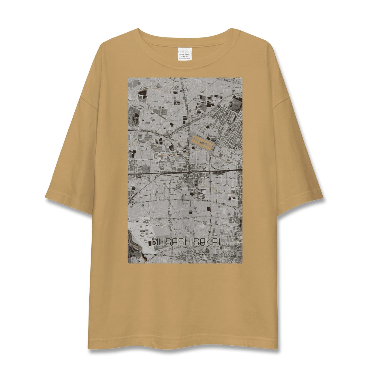 【武蔵境2(東京都)】地図柄ビッグシルエットTシャツ