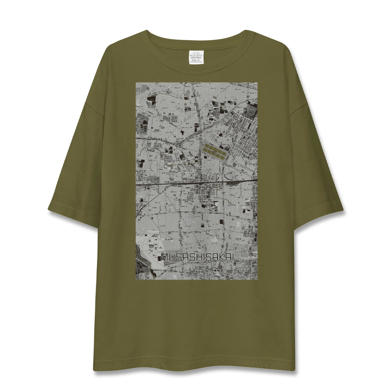 【武蔵境2(東京都)】地図柄ビッグシルエットTシャツ