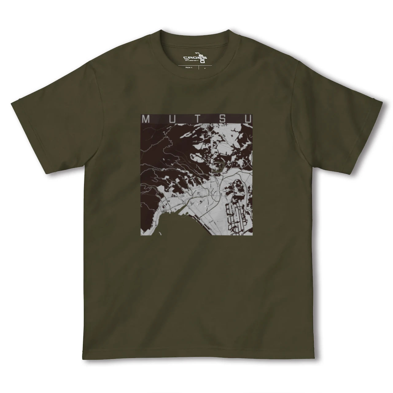 【むつ(青森県)】地図柄ヘビーウェイトTシャツ