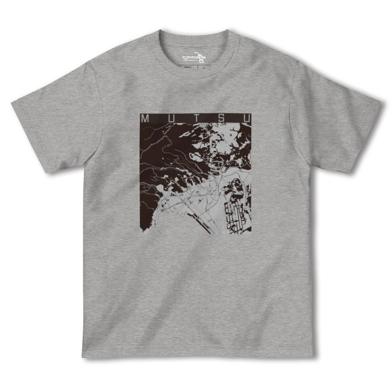 【むつ(青森県)】地図柄ヘビーウェイトTシャツ