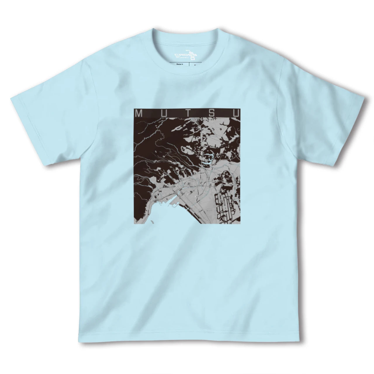 【むつ(青森県)】地図柄ヘビーウェイトTシャツ