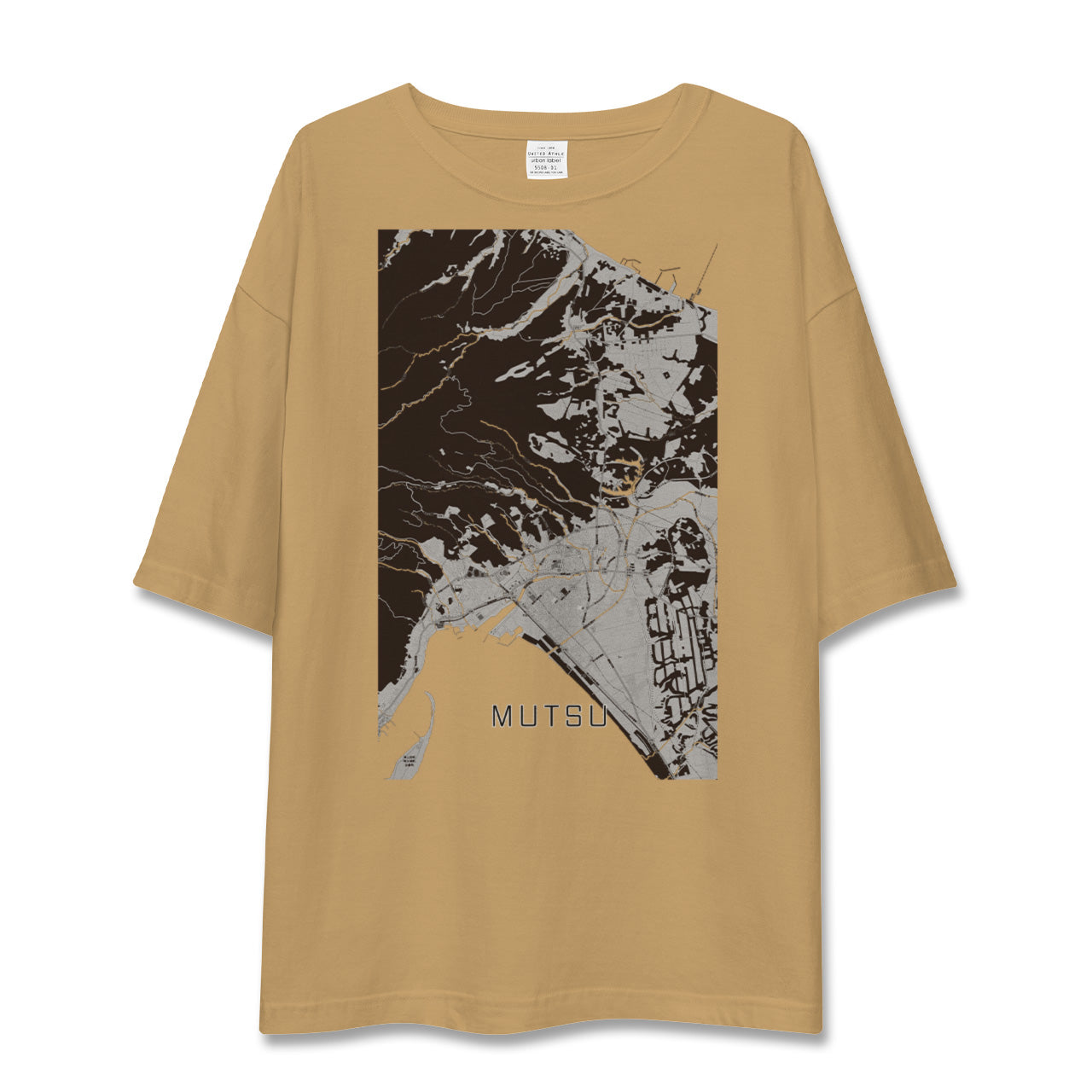 【むつ(青森県)】地図柄ビッグシルエットTシャツ