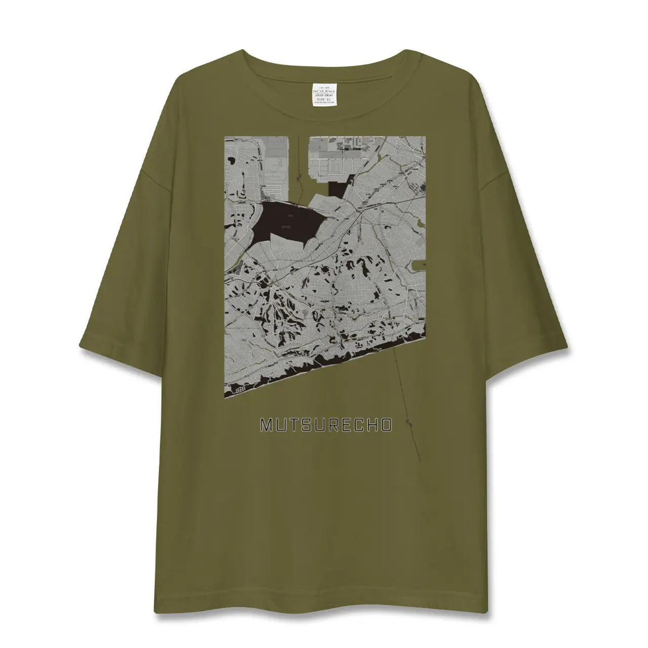 【六連町(愛知県)】地図柄ビッグシルエットTシャツ