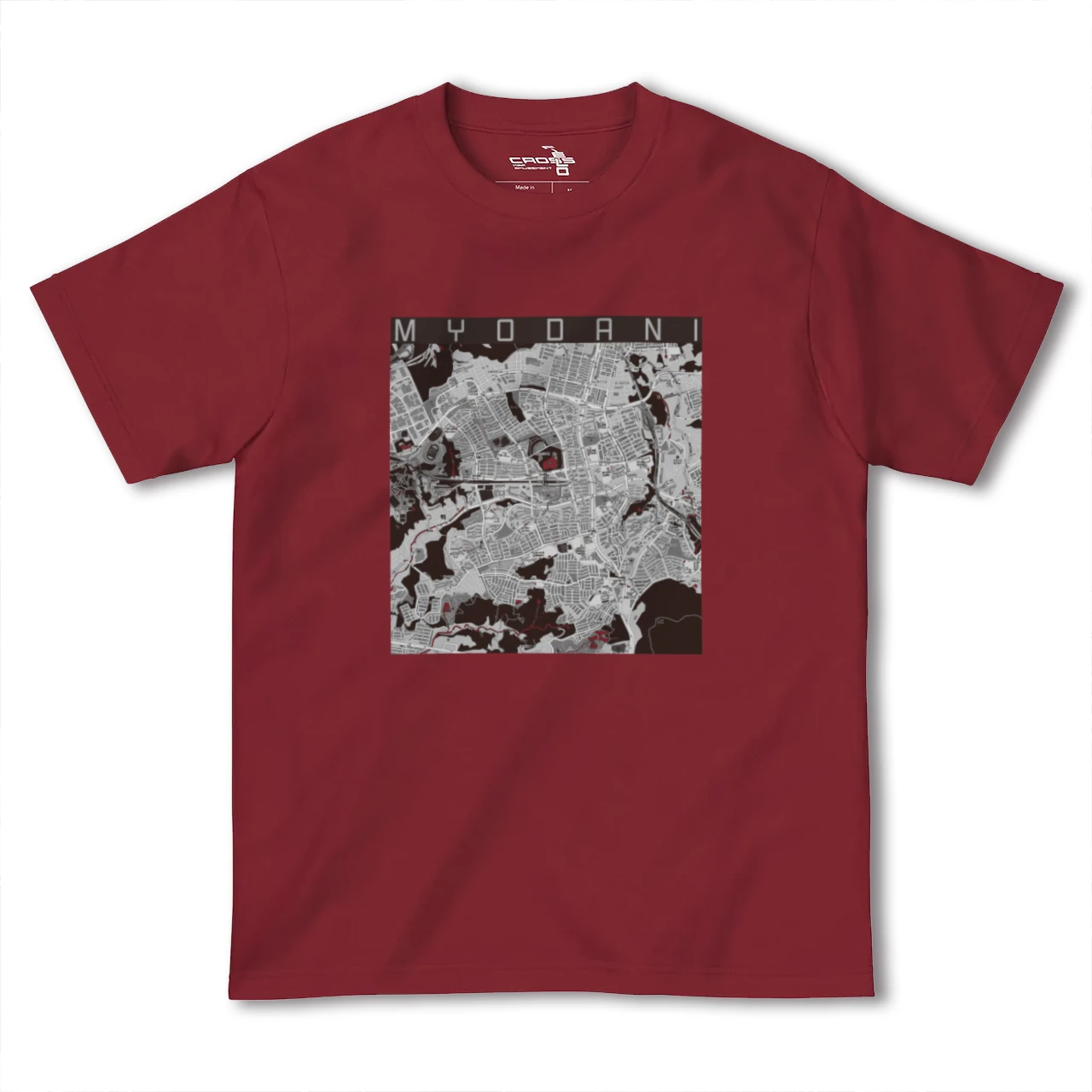 【名谷(兵庫県)】地図柄ヘビーウェイトTシャツ