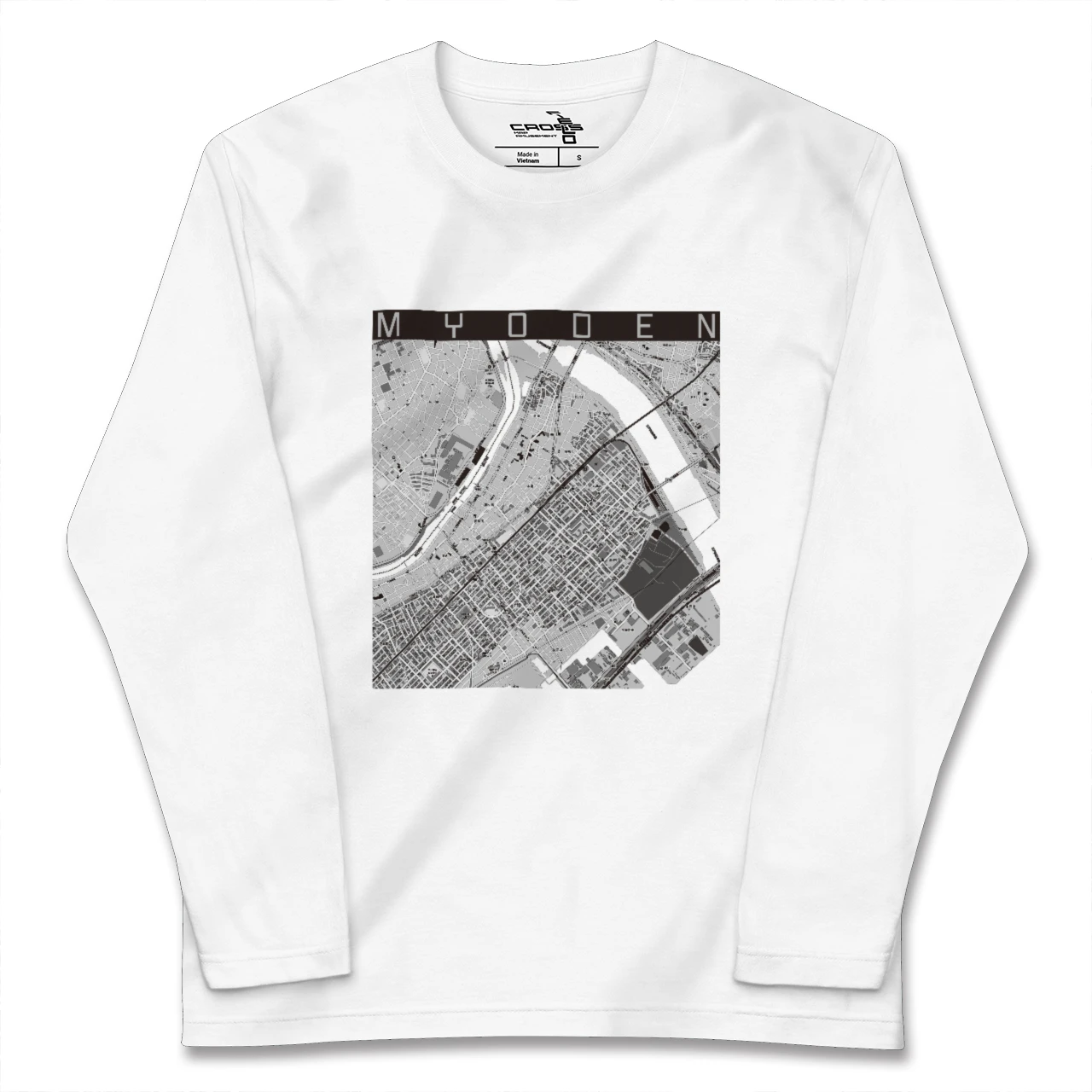 【妙典(千葉県)】地図柄ロングスリーブTシャツ